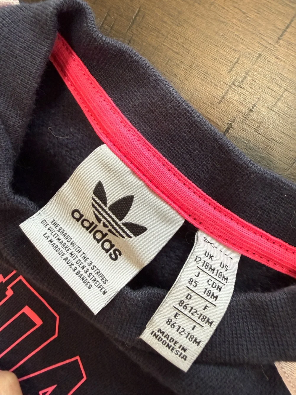 Adidas Navy and Pink Girls Two-Piece Track Set - Sweatshirt & Leggings